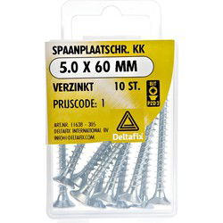 Spaanpl.schr. 5.0x60mm 10st
