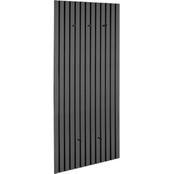 MIRRORS AND MORE MISOU Kapstok - Wandpanelen - Wandkapstok - Akoestische panelen - Wanddecoratie - Lattenwand - Garderobe met 5 haken - MDF - Vilt - 125x50cm - GRACE