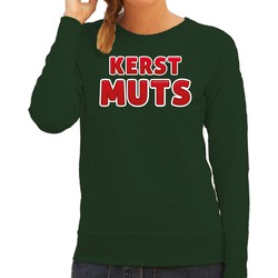 Bellatio Decorations foute kersttrui/sweater voor dames - kerst muts - groen - kerstmuts -feestdagen S - kerst truien