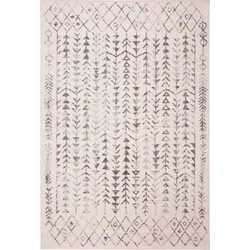 Safavieh Boho Chic Indoor Woven Area Rug, Tulum Collection, TUL262, in Ivory & Grey, 183 X 274 cm