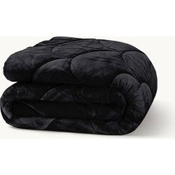 Flanel Velvet Easy Dekbed - Zwart - 140x200 cm