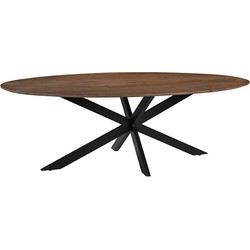 LABEL51 Eetkamertafel James - Nature - Mangohout - 240 cm - Ovaal
