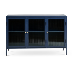 Katja metalen sideboard blauw - 132 x 40 cm