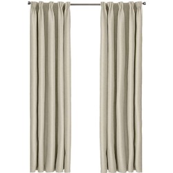 Larson - Luxe effen blackout gordijn - met haken - 3m x 2.5m - Licht zandgrijs