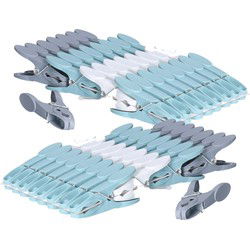 5five Wasknijpers - 96x stuks - gekleurd - kunststof - 8,5 cm - Knijpers