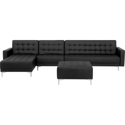 Beliani ABERDEEN - Modulaire Sofa-Zwart-Kunstleer