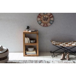 Pippa Design bijzettafel met 2 verdiepingen boekenkast - hout