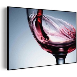 Muurwerken Akoestisch Schilderij - Glas Rode wijn 01 - Geluidsdempend Wandpaneel - Wanddecoratie - Geluidsisolatie - PRO (AW 0.90) S (70x50)