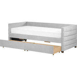 MARRAY - Slaapbank - Lichtgrijs - 90 x 200 cm - Fluweel
