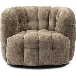 Riviera Maison Arosa Swivel Armchair, open weave, taupe