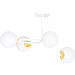 scandinavische plafondlamp Simone Wit 4-lichts