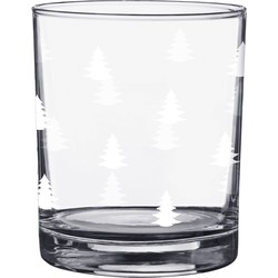 Clayre & Eef Waterglas  230 ml Glas Kerstbomen Drinkbeker