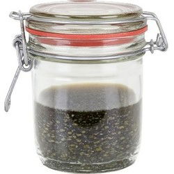 Weckpot/inmaakpot - glas - 300 ml - beugelsluiting - transparant - Weckpotten