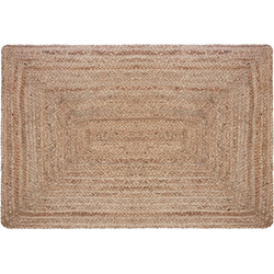 MISOU Jute - Vloerkleed - Rechthoek - Gewoven - Vintage - Beige - 60 x 90 cm