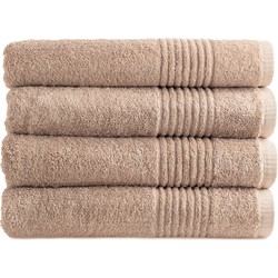 PHLOX Handdoeken Set 70x140 cm - 4 stuks - 600 g/m2 Zacht Katoen - Supreme Collectie - Sand