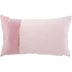 Fluwelen Sierkussen Bicolor – Roze – Velvet – 30 x 50 cm (incl. vulling)