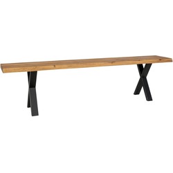 Toulon Bench - Bench in oiled oak with wavy edge 180x32 cm