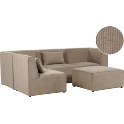 Beliani LEMVIG - Modulaire Sofa-Beige-Corduroy