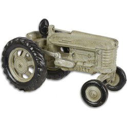 Gietijzeren model van een grijze tractor
