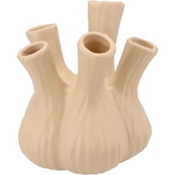 DK Design vaas Aglio - tulpenvaas - mat beige - D17 x H20 cm - Vazen