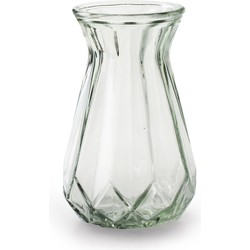 Bloemenvaas - Stijlvol model - helder/transparant glas - 15 x 10 cm - Vazen