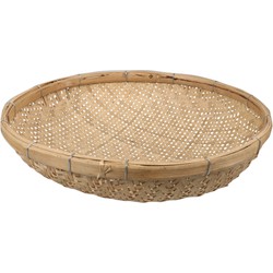 Broodmand rond - gevlochten bamboe hout - D41 cm - broodmand