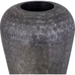PTMD Mumbay Bloempot - 49 x 49 x 108 cm - Aluminium - Zwart