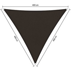 Shadow Comfort waterafstotend driehoek 4x4x4m Bison