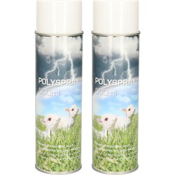 Impregneerspray voor tuinbeelden/tuinkabouters - 2x - 500 ml - blank - Tuinbeelden