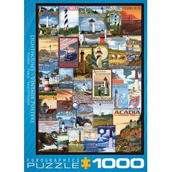 Eurographics Eurographics puzzel Lighthouses Vintage Posters - 1000 stukjes