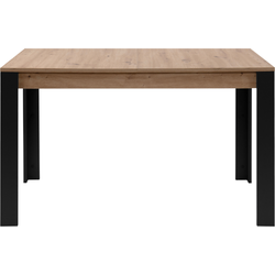 Uitschuifbare eettafel van 100 tot 150 cm, decor artisan eik en zwart  TOLOSA