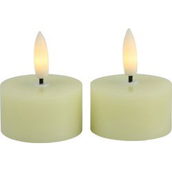 Countryfield LED waxinelichtjes - 2x - creme wit - D4 x H5,2 cm - LED kaarsen