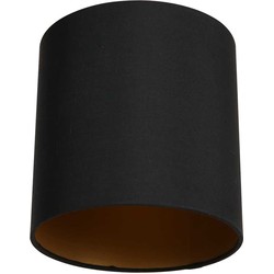 Mexlite kappen Lampenkappen - zwart - stof - 18 cm - E27 fitting - K1562SS