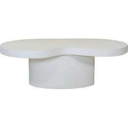 Salontafel Organisch 120cm - Beige Beton/MDF - 120x65x39cm