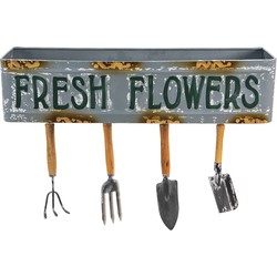 Clayre & Eef Planthouder  56x16x29 cm Grijs Bruin Metaal Rechthoek Fresh Flowers Hangpot