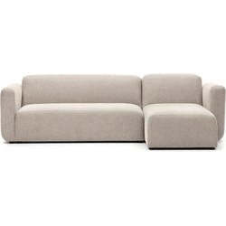Kave Home - Neom modulaire bank 3 zits chaise longue rechts/links beige 263 cm