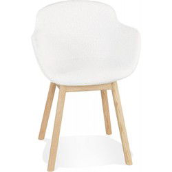 Stoel met armleuningen MOUTOU 59x54x80 cm Wit