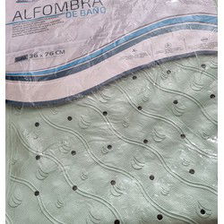 Gerimport Badmat Anti-slip 76 x 36 Cm Rubber Groen