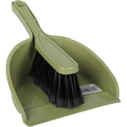 Mini stoffer en blik groen
