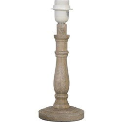 Clayre & Eef Lampenvoet   Ø 12x31 cm  Bruin Hout Rond Lampvoet