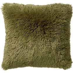 Dutch Decor FLUFFY - Kussenhoes 45x45 cm - superzacht - effen kleur - Calliste Green - groen - Dutch Decor