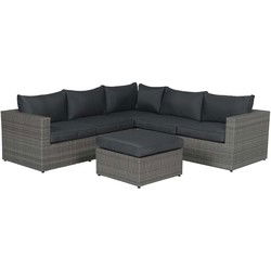 Cayman II lounge set 4-delig - organic grey/antraciet