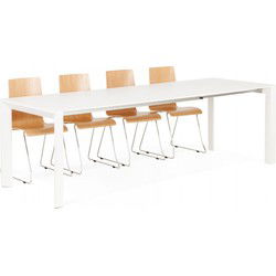 MAMAT uitschuifbare designtafel 190-270x95x75 cm Wit