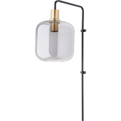 Light&living Wandlamp 35x21x70 cm LEKAR antiek brons+smoke glas