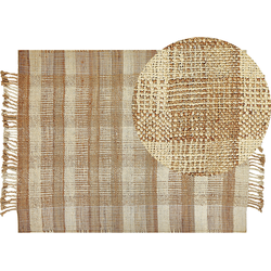 Beliani BERISSA - Gevlochten-Beige-Jute