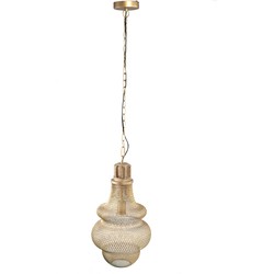PTMD Elvira Gold iron hanginglamp antique bubble shape