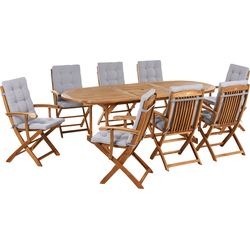 MAUI PREMIUM - Tuinset voor 8 - Grijs - Acaciahout