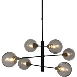 Steinhauer Constellation E14 Hanglamp met rookglazen bollen