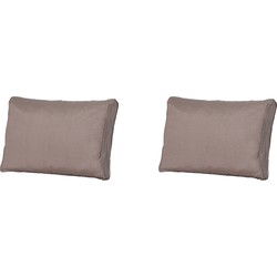 Madison -  Lounge Rugkussen Panama taupe - Ca. 40x60 cm - Set van 2