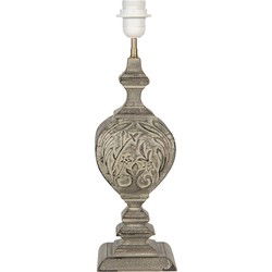 Clayre & Eef Lampenvoet   13x13x43 cm  Grijs Hout Vierkant Lampvoet